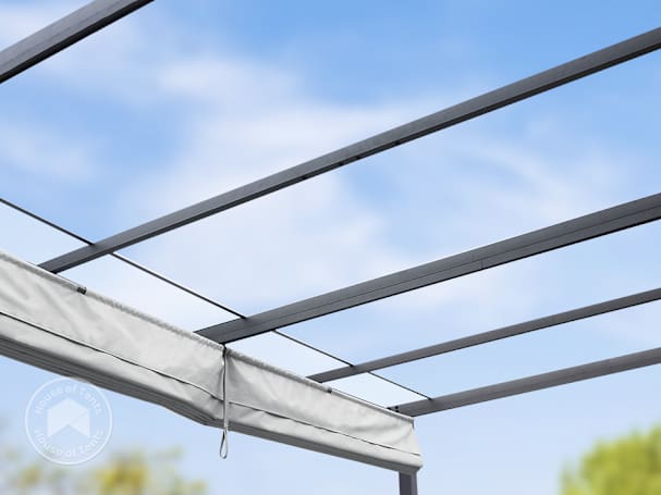 steel beams pergola roof