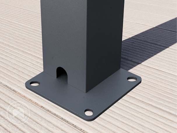 steel posts for pergola