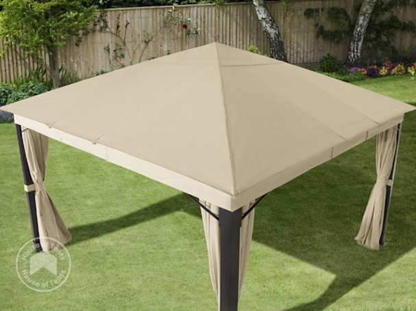 champagne fabric gazebo roof