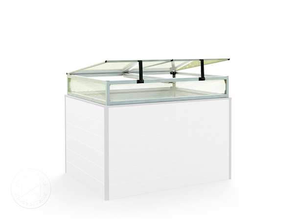 A perfectly fitting cold frame for a small raised garden bed