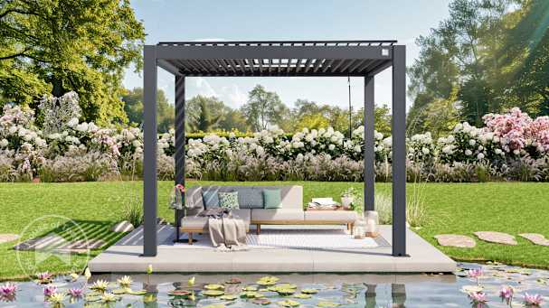 freestanding aluminium pergola