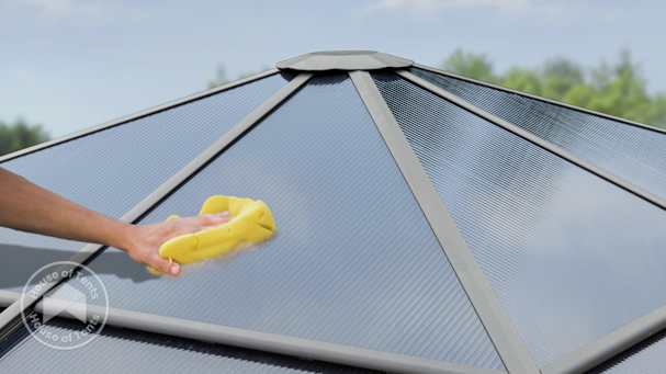 cleaning gazebo roof