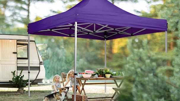 Tonne camping violette