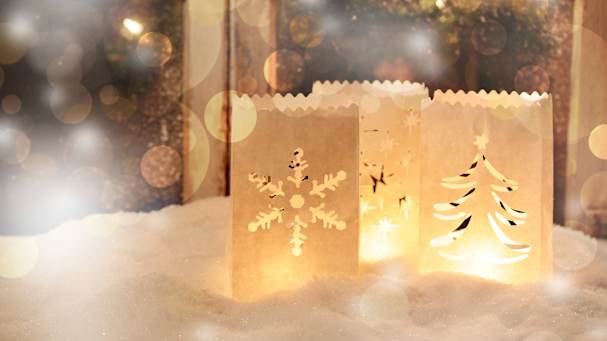 décorer une lanterne de Noël