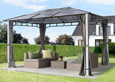 Tonnelle de jardin avec toit polycarbonate