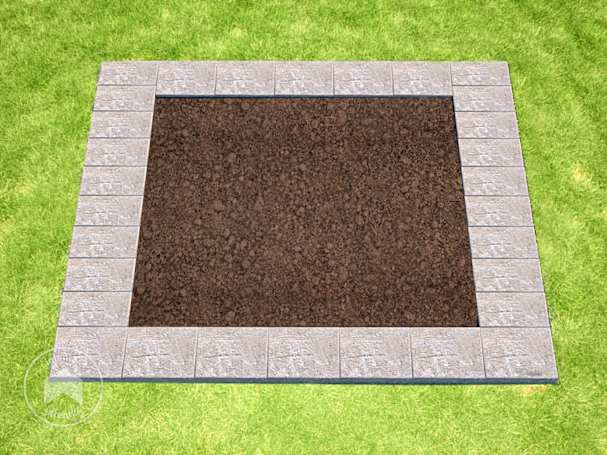 Fondation en bloc de béton