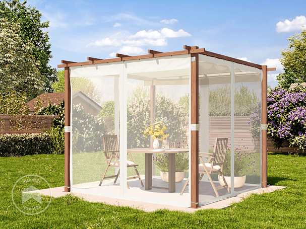 Moustiquaire de pergola fermée