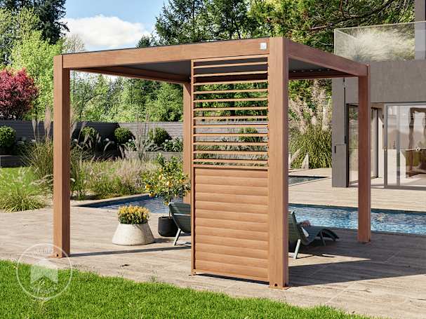 Pergola avec persienne latérale