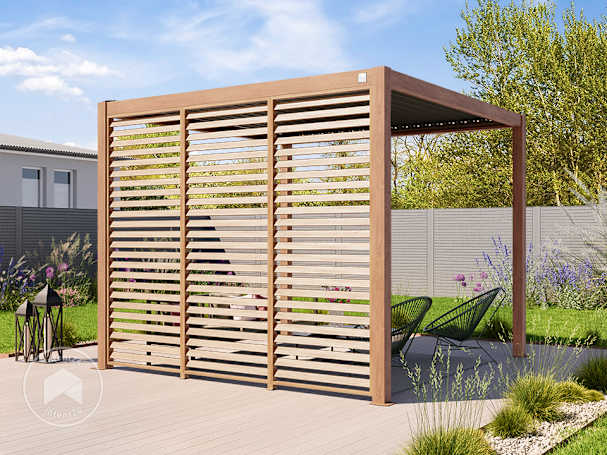 Pergola 3x3 avec persiennes
