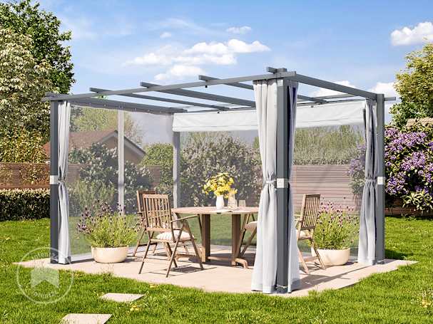 Moustiquaire de pergola ouverte
