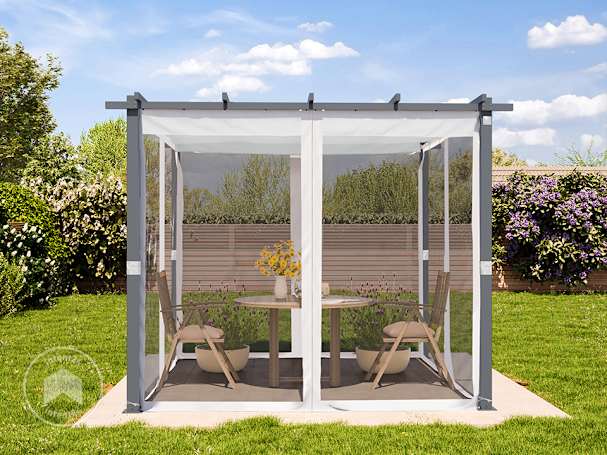 Pergola 3x3 avec moustiquaire