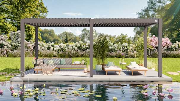 Une pergola autoportée 3x6 grise