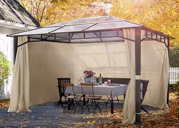 Tonnelle de jardin avec toit imperméable