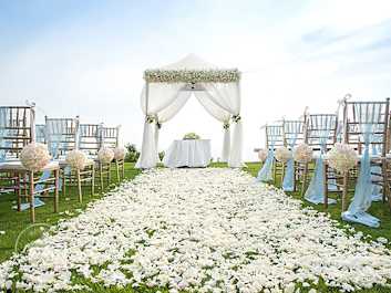 Déco d'un mariage extérieur