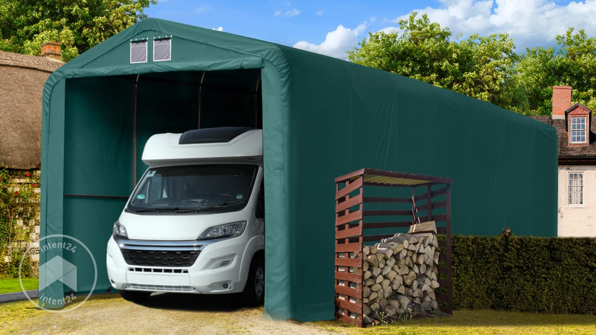 Tente-garage pour abri camping protégé des intempéries