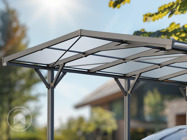 Un carport en aluminium moderne