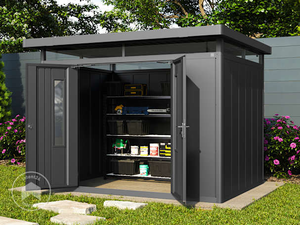 Abri de jardin anthracite