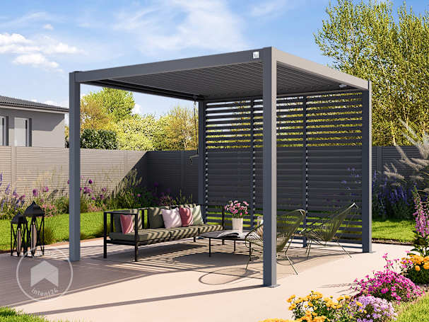 Pergola aluminium avec persiennes