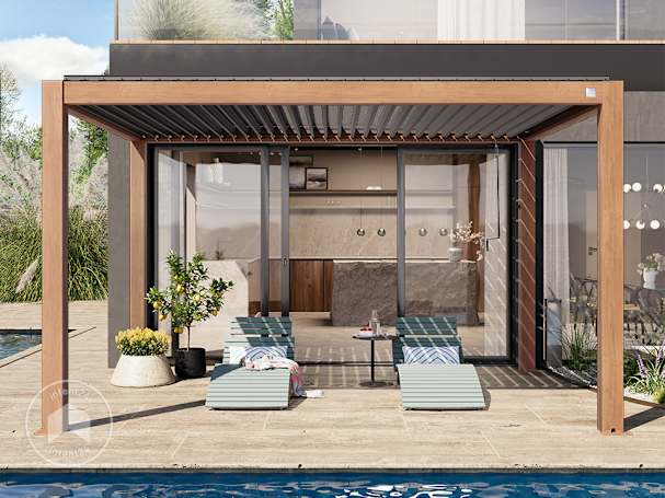 Pergola 3x4 imitation bois