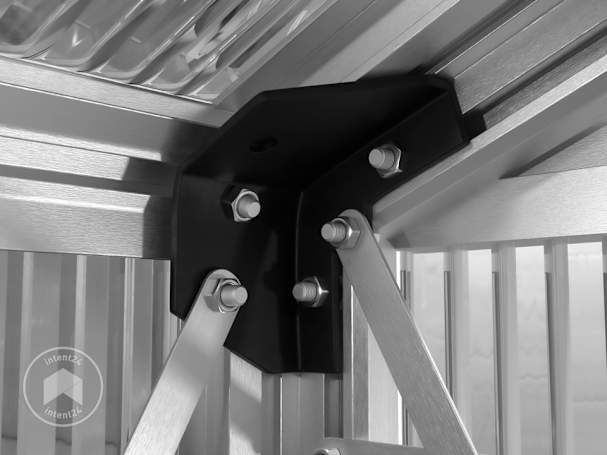 Structure de serre en aluminium