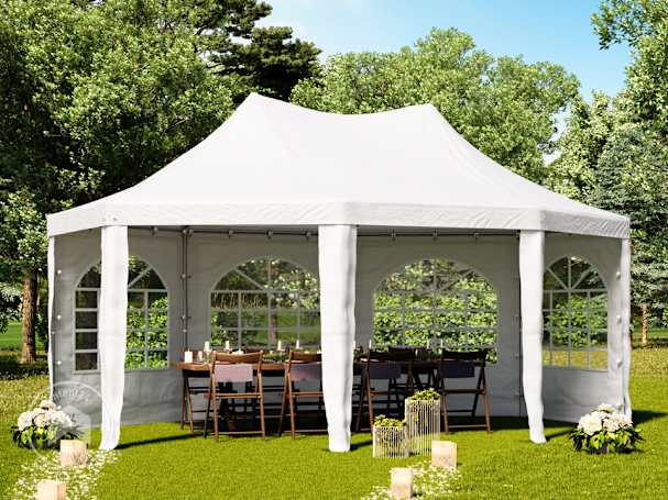 Tente pagode octogonale ouverte