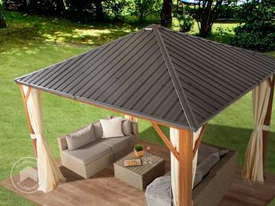 tuinpaviljoen forest superior met stalen dak