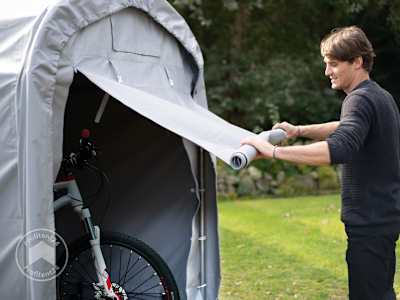 Fietsenberging in de tuin