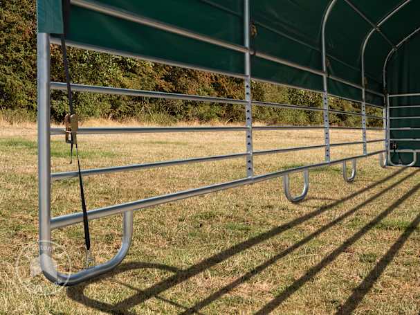 Een robuuste graastent van gegalvaniseerd staal