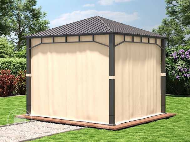 Gesloten tuinpaviljoen 3x3 met zijwanden