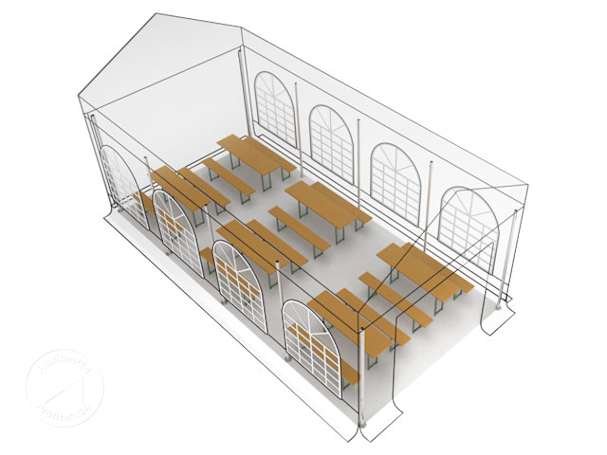 Capaciteit partytent 4x8 m