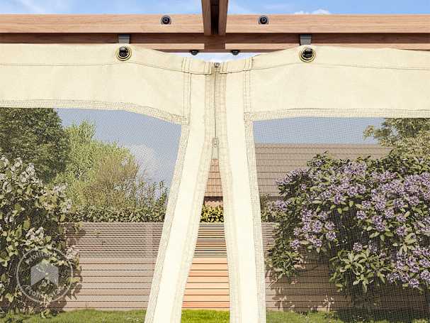 Pergola aan de rail met ritssluiting