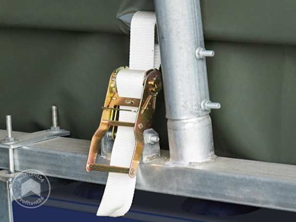 Verankering containeroverkapping op containers