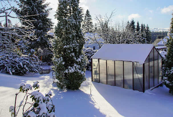 In de winter genieten van de serre