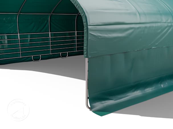 Zijwanden beschermen tegen wind, regen en sneeuw