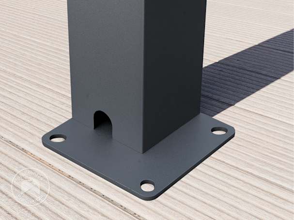 Pergola op de bodem bevestigen