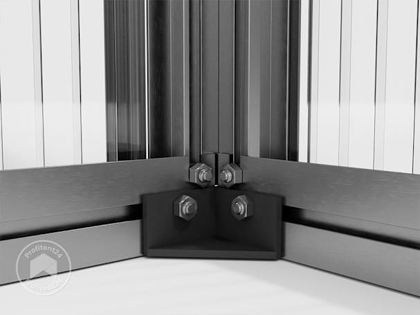 Grote kas met aluminium frame