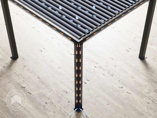 4x4 aluminium pergola met lamellen: controle over zon, schaduw en ventilatie