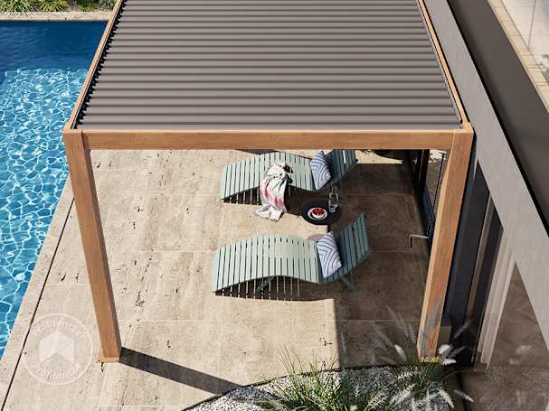 Pool of jacuzzi overkapping van aluminium