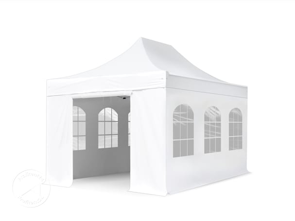 easy up partytent 3x4-5 wit met zijwanden