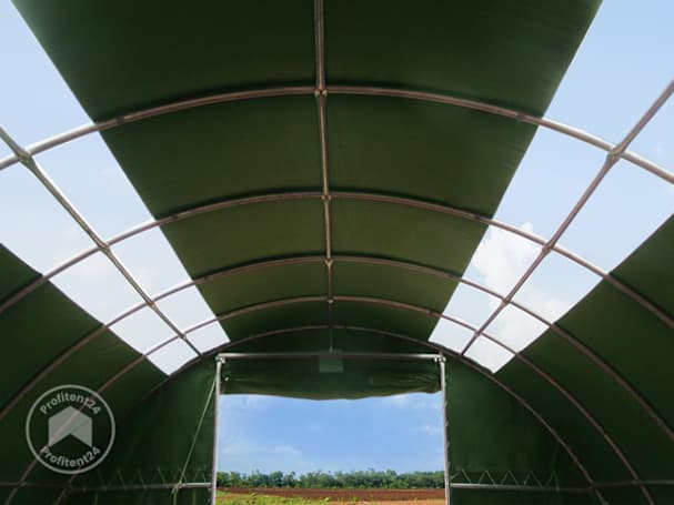 Rondbooghal met dakvensters