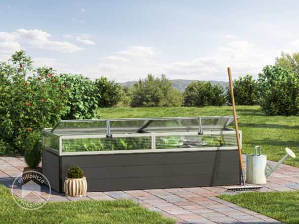 Modernes Hochbeet im Garten aufstellen