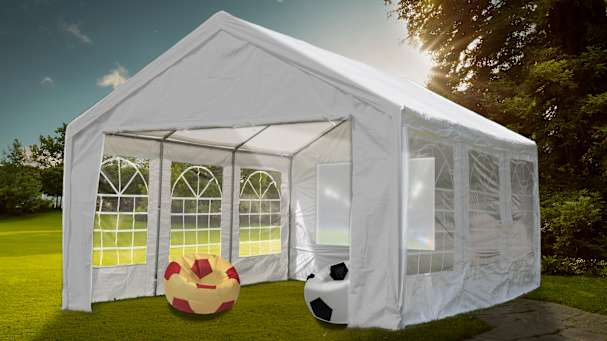 Die Fußball-EM im Partyzelt anschauen