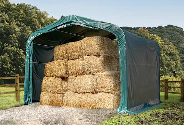 Das Weidezelt als Heulager nutzen