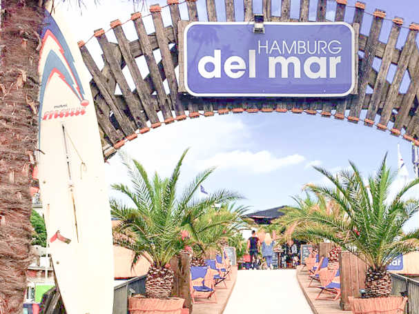 Der beliebte Beachclub Hamburg del mar