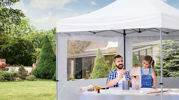 Einen Faltpavillon als Outdoor-Raum einsetzen