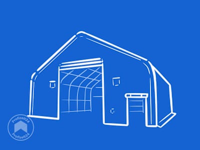 Eine Satteldach-Zelthalle kaufen