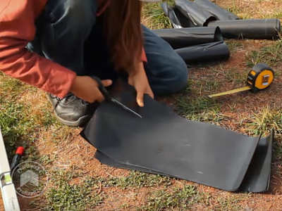 Dichtungbahn schneiden