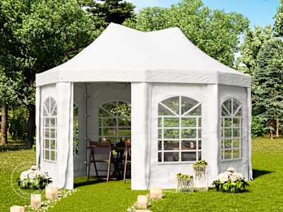 Einen runden Pavillon einsetzen