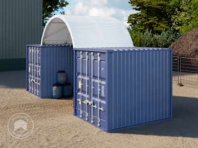 Kleine Container-Überdachungen