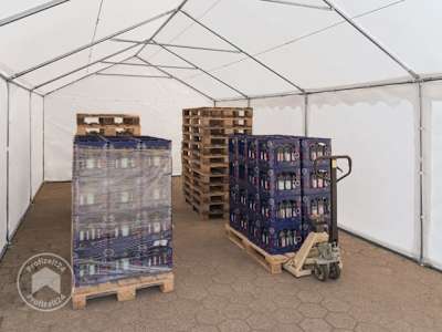 Wasserdichtes Lagerzelt in den Qualitäten Premium und Professional für den ganzjährigen Einsatz